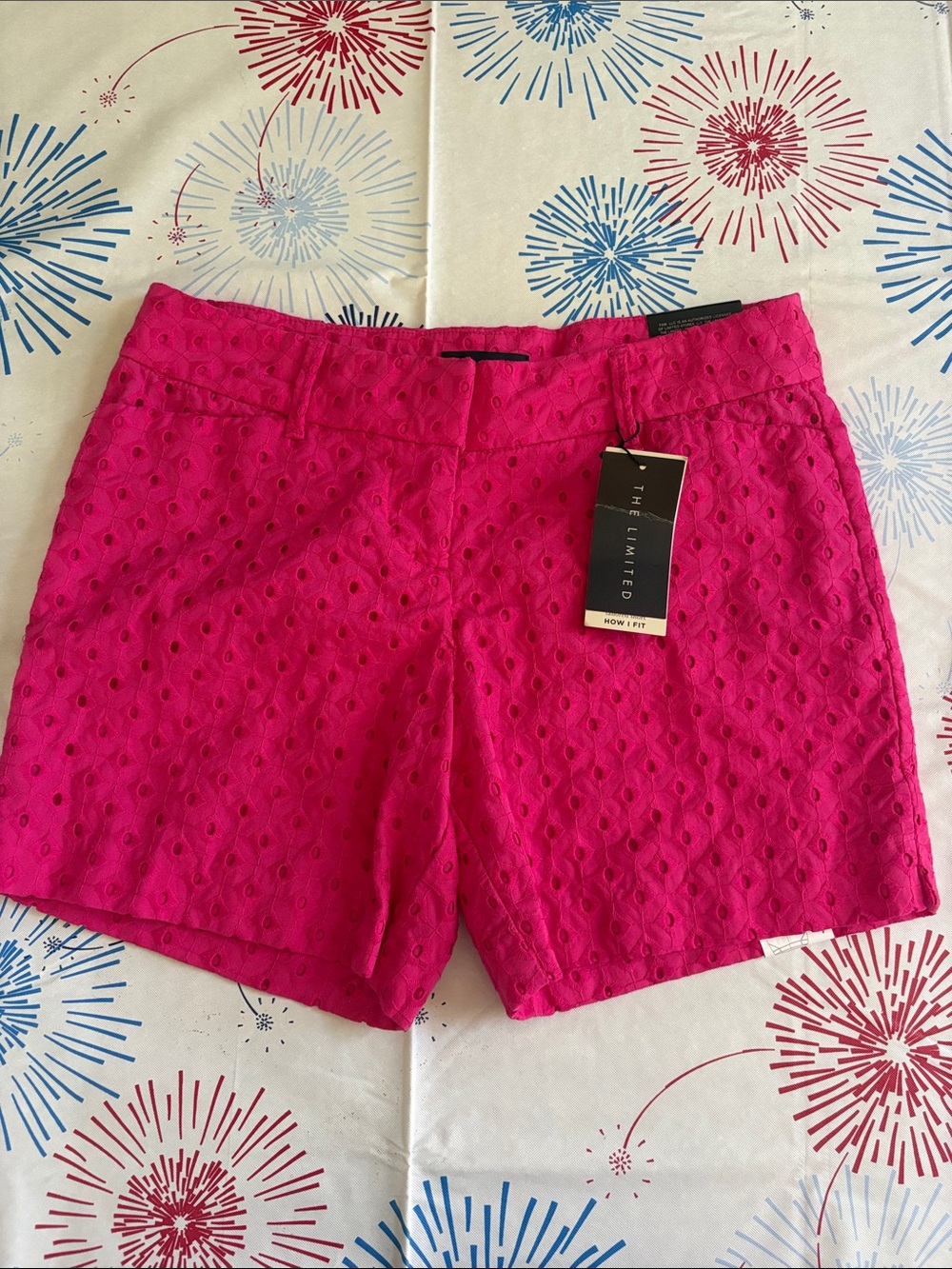 NWT THE LIMITED pink eyelet shorts